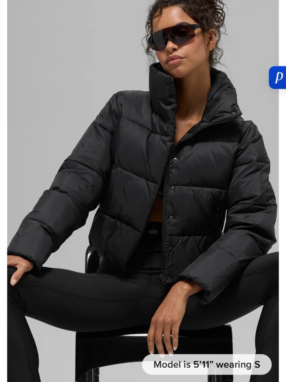 Alo Gold Rush Puffer Jacket - Black